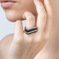 Fantasy Ring With Red Zircons