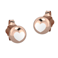 GN Gioielli Orecchino Rosa Con Cuore Arg 925 NANAN