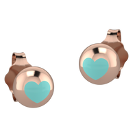 GN Gioielli Orecchino Rosa Con Cuore Arg 925 NANAN