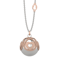 GN Gioielli Pendente Con Sfera Dorata & Decorazione A Cuore NANAN