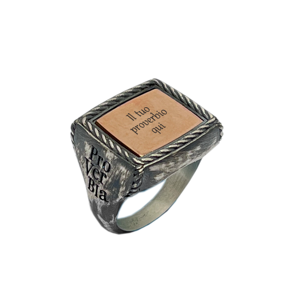 GN Gioielli Anello Chevalier Rettangolare Ag 925