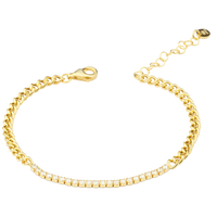 Chain Bracelet With Zircons