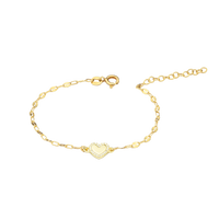 Diamond Chain Bracelet And Heart With Zircons