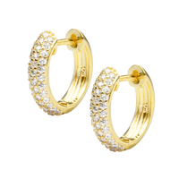 Circle Earring With Cubic Zirconia Pavé