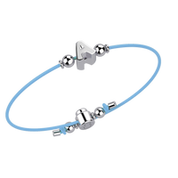 GN Gioielli Bracciale Azzurro Con Lettera Arg 925 NANAN