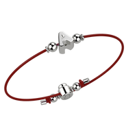 GN Gioielli Bracciale Rosso Con Lettera Arg 925 NANAN