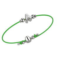 GN Gioielli Bracciale Verde Con Lettera Arg 925 NANAN