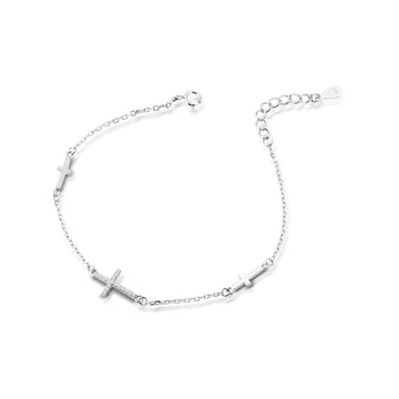 Bracciale Con Croce Arg 925