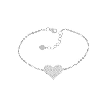 Bracciale Con Cuore Arg 925