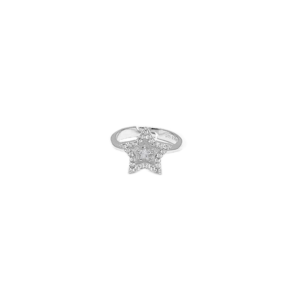 anello stella in argento 925 con zirconi 
 EDOM