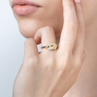 Knot Ring With Zircons