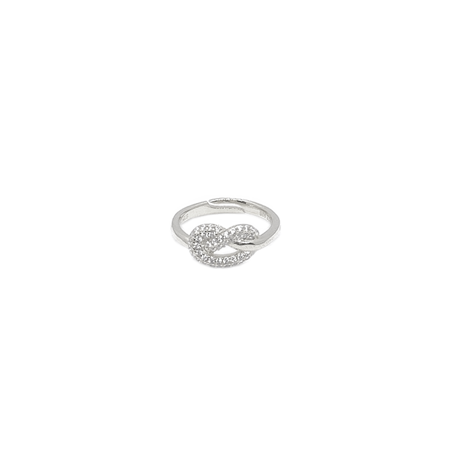 anello nodo in argento 925 con zirconi 
 EDOM