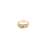 anello groumette in argento 925 dorato con zirconi 
 EDOM