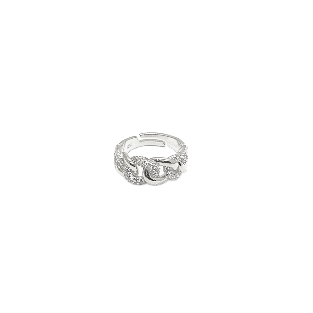 anello groumette in argento 925 con zirconi 
 EDOM