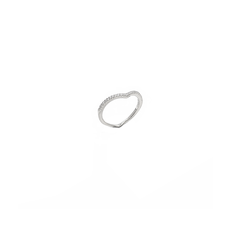anello fantasia in argento 925 con zirconi 
 EDOM