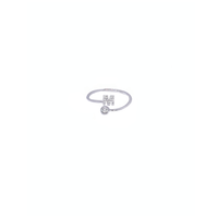 anello lettera regolabile in argento 925 con zirconi
 EDOM
