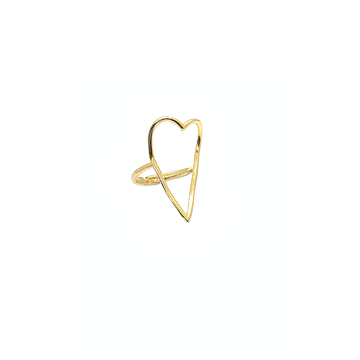 anello filo cuore regolabile in argento 925 dorato
 EDOM