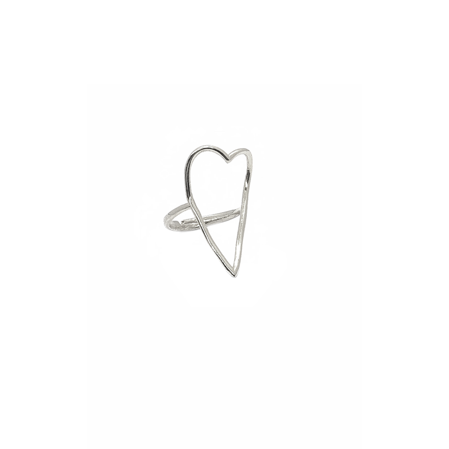 anello filo cuore regolabile in argento 925 
 EDOM