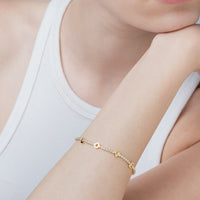 Tennis Bracelet With Love Written With Zircons