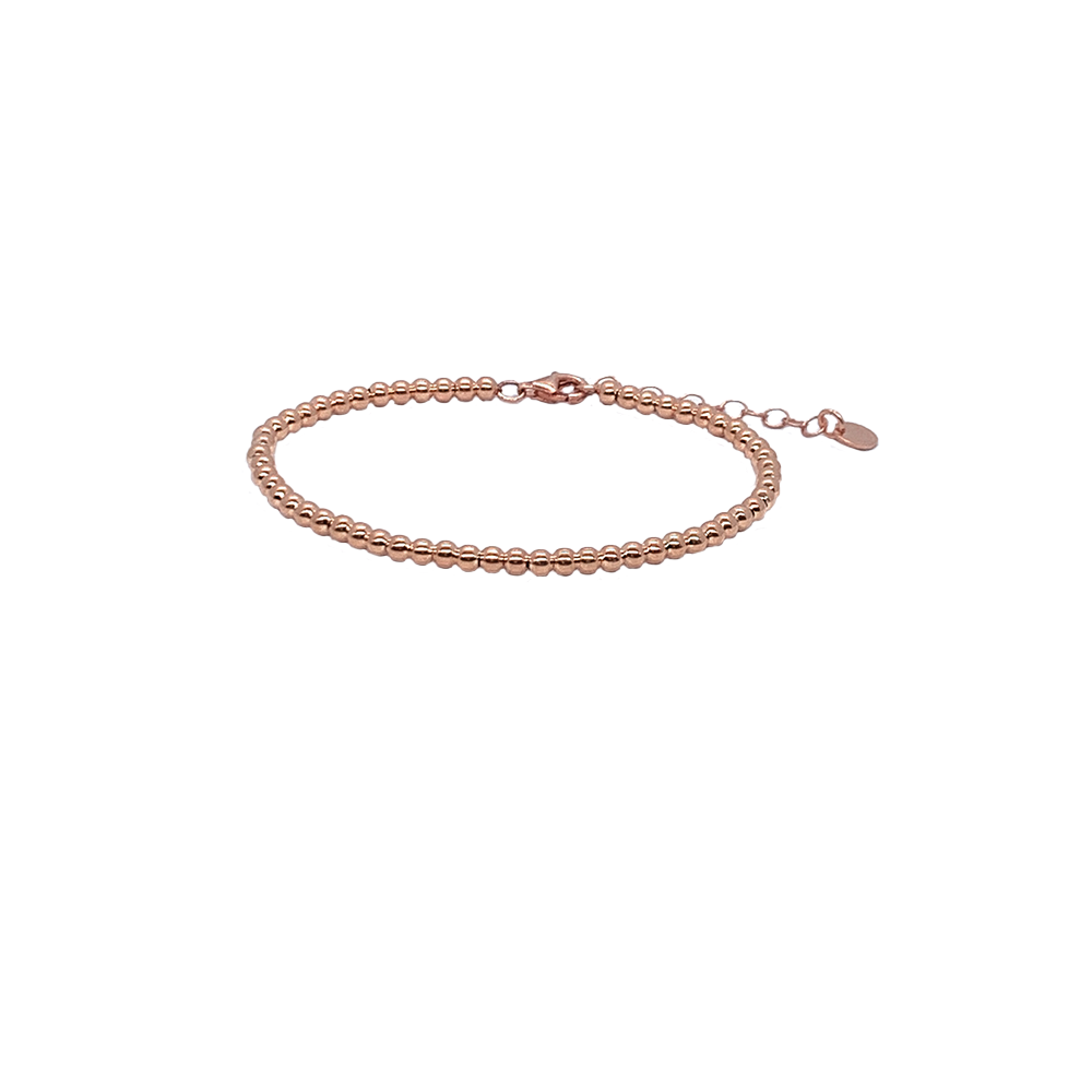 bracciale boulle in argento 925 rosato
lunghezza cm 16 con allungo cm 20 EDOM