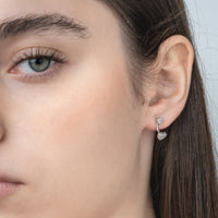Heart Ear Cuff Earrings With Cubic Zirconia Pavé