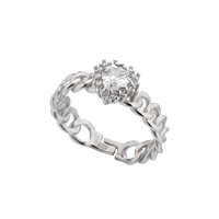 Fancy Ring With Heart Shaped Zircon And Round Of Zircons
