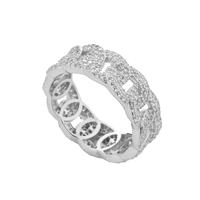 Band Ring With Zircons