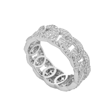 Band Ring With Zircons