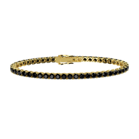 Tennis Bracelet With Black Zircons Cm. 16