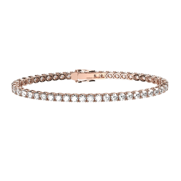 Pink Tennis Bracelet With Zircons Cm. 16
