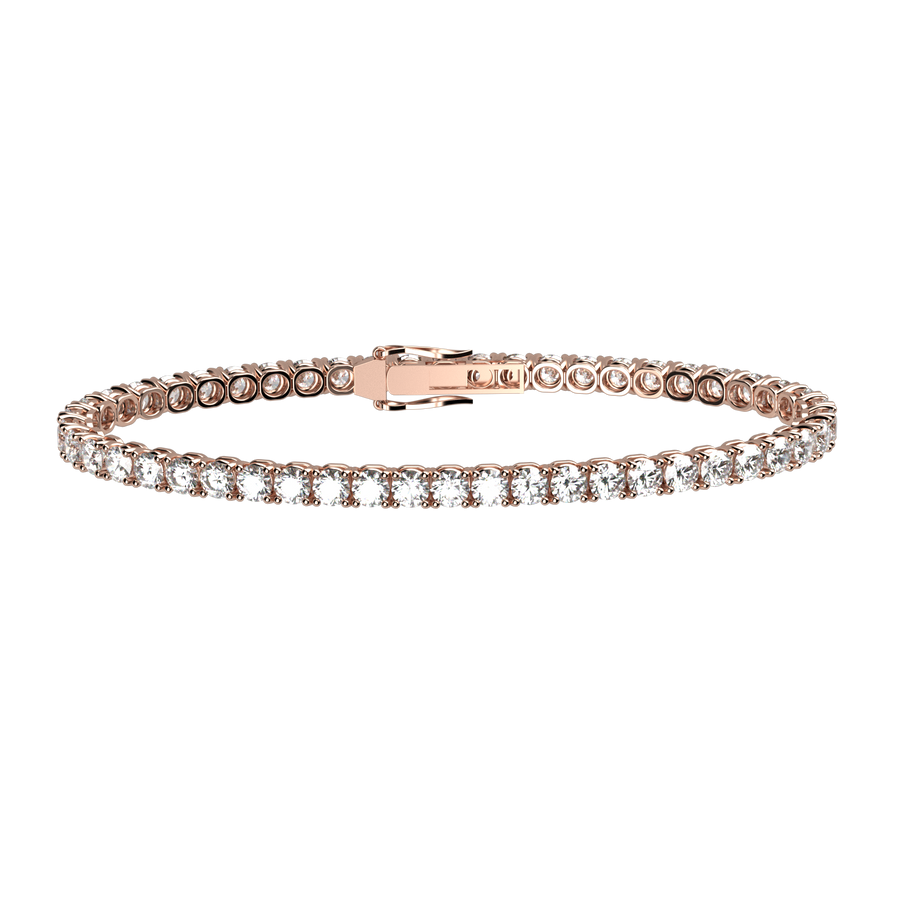Pink Tennis Bracelet With Zircons Cm. 16