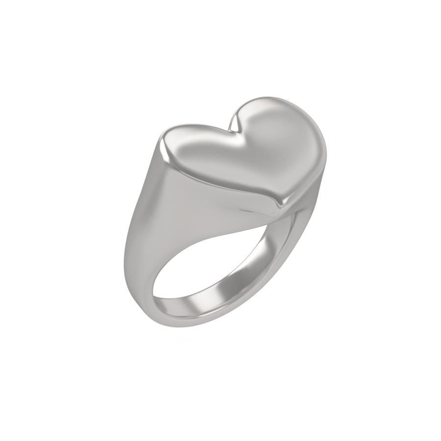Anello cuore personalizzabile in argento 925