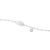 GN Gioielli Bracciale Con Targhetta Bimbo Arg 925 NANAN rosa