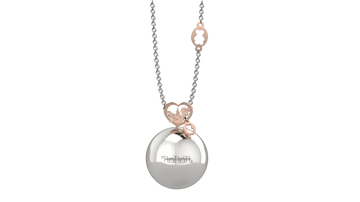 GN Gioielli Pendente Ag 925 Con Sfera In Metallo & Cuore NANAN