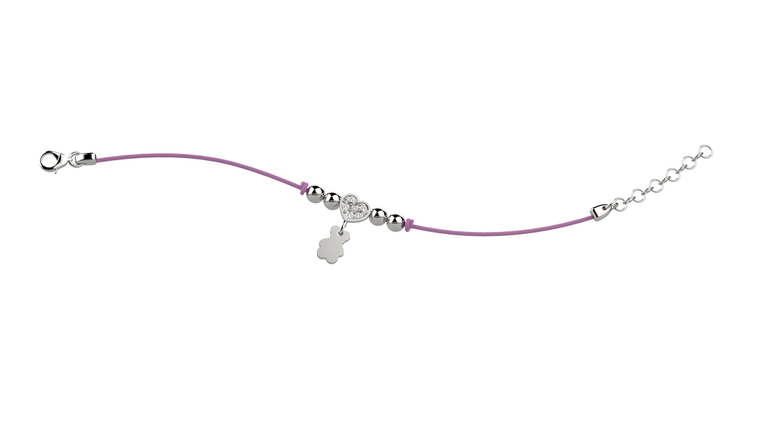 MATERIA Bracciale Donna Oro Rosa Con Zirconi – Doppia Catena Veneziana In Argento 925 – Made In Germany – SA-127