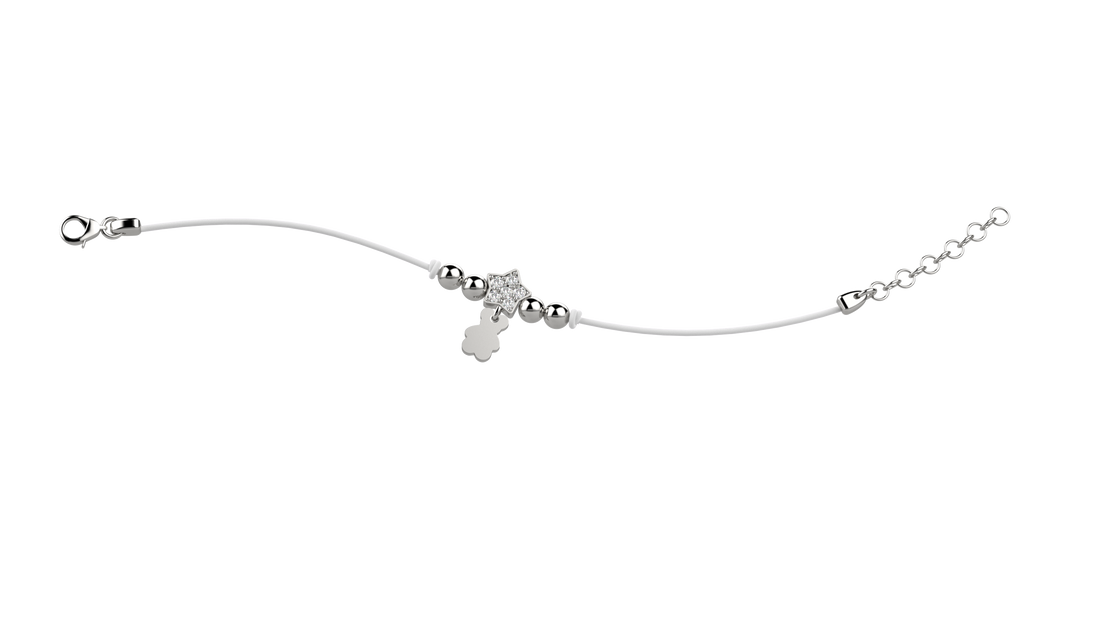Silver Bracelet With Glitter
