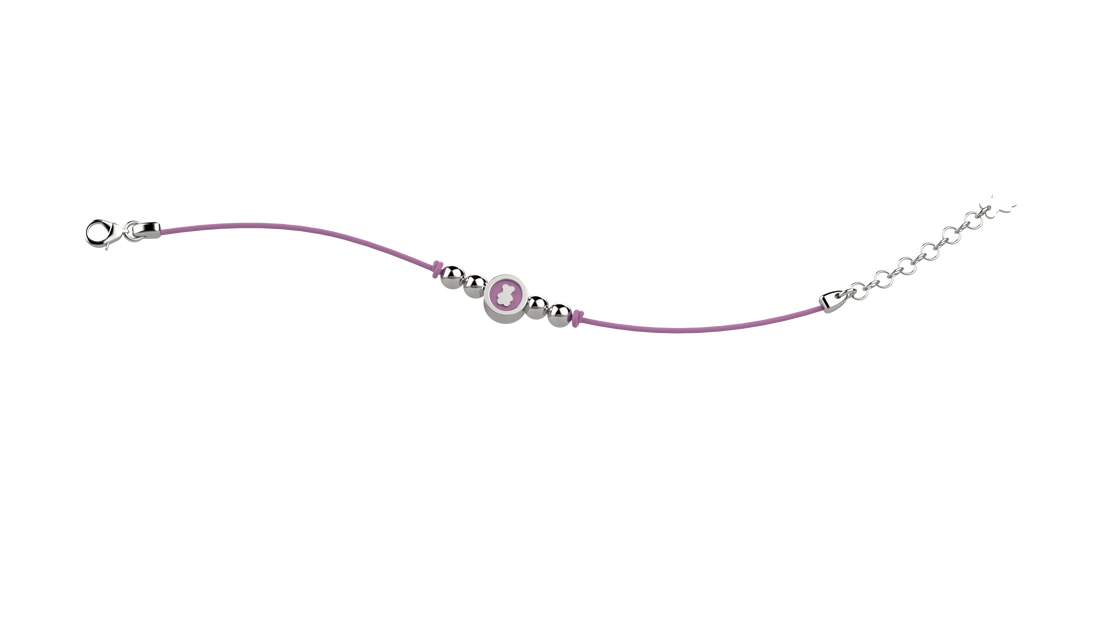 GN Gioielli Bracciale Laccio Con Orsetto Argento 925 NANAN