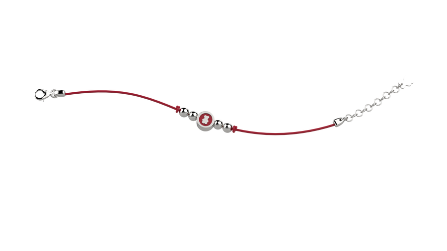 GN Gioielli Bracciale Laccio Con Orsetto Argento 925 NANAN