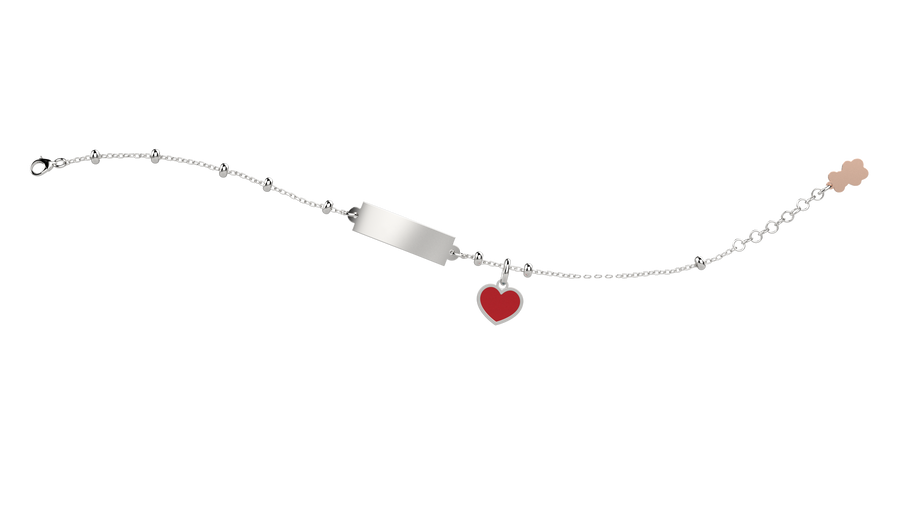 GN Gioielli Bracciale Con Targhetta & Cuore NANAN