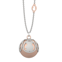 Pendente Con Sfera & Orsetto Rosa