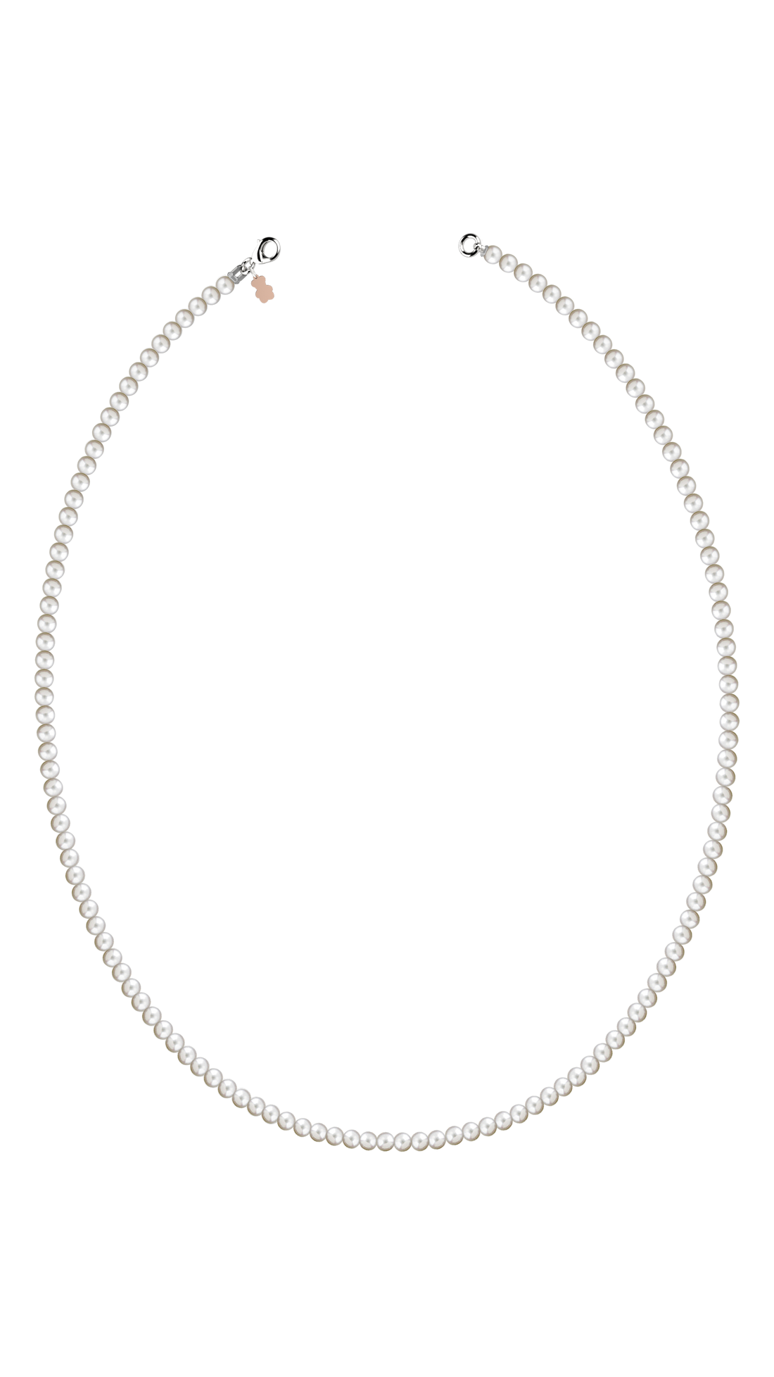 Collana Oro 18kt Con Perle Charms Orso Arg.925