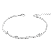 Tennis Bracelet With Love Written With Zircons