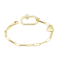 Bracciale  Con Cuore E Zirconi Arg 925