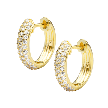 Circle Earring With Cubic Zirconia Pavé