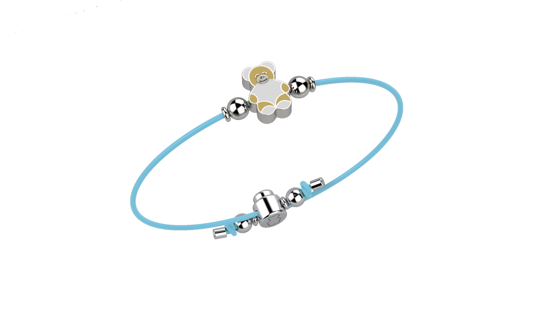 GN Gioielli Bracciale Con Orso Ag 925 NANAN azzurro