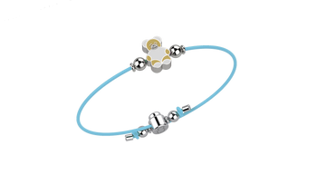 GN Gioielli Bracciale Con Orso Ag 925 NANAN azzurro