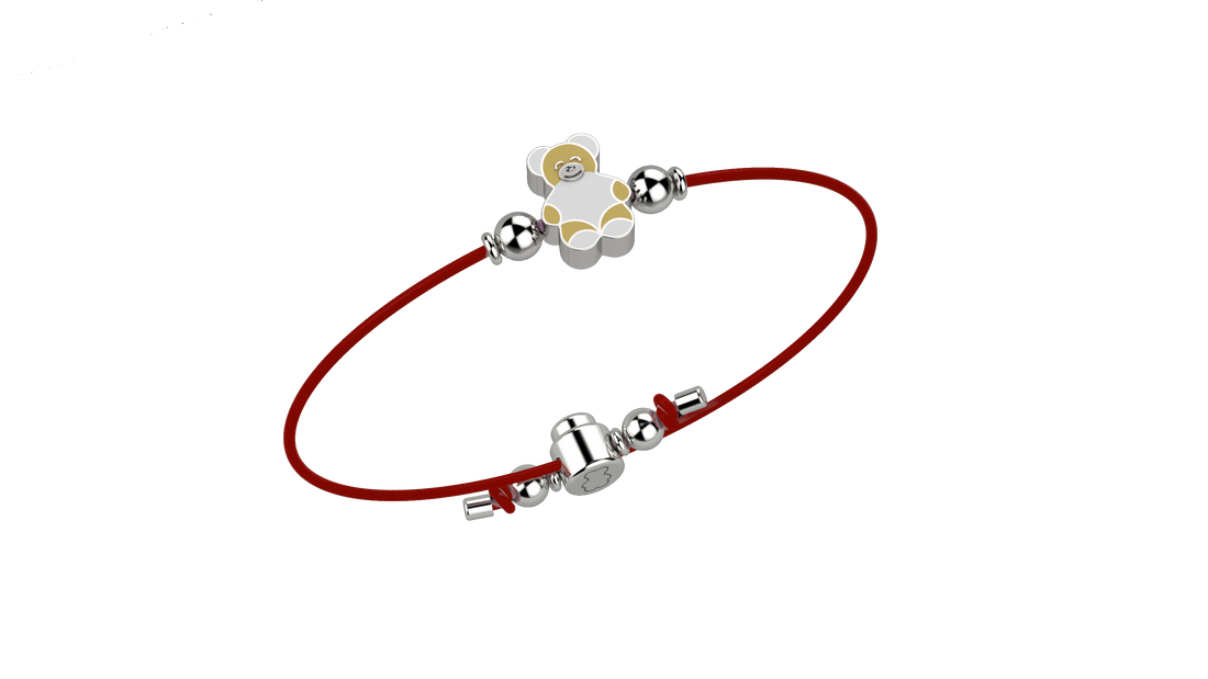 GN Gioielli Bracciale Con Orso Ag 925 NANAN rosso