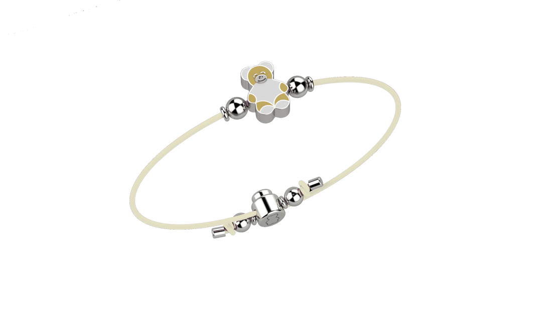 GN Gioielli Bracciale Con Orso Ag 925 NANAN bianco