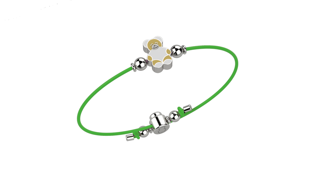 GN Gioielli Bracciale Con Orso Ag 925 NANAN verde